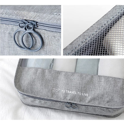 Travel Organizer Set 7 Pieces Clothing Sorting Packing Cubes Waterproof Luggage Storage Bags