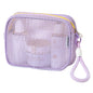 Mesh Cosmetic Bag Pearl Pull Head Zipper Toiletry Organizer Makeup Storage Pouch for Travel Daily Use