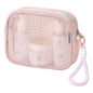 Mesh Cosmetic Bag Pearl Pull Head Zipper Toiletry Organizer Makeup Storage Pouch for Travel Daily Use