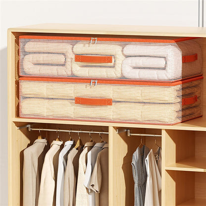 50 x 40 x 15cm Under Bed Storage Bag PVC Clear Organizer for Clothes Bedding Toys Dust-Proof