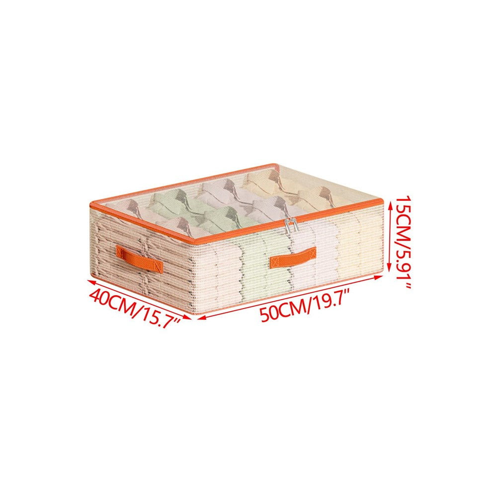50 x 40 x 15cm Under Bed Storage Bag PVC Clear Organizer for Clothes Bedding Toys Dust-Proof