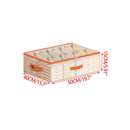 50 x 40 x 15cm Under Bed Storage Bag PVC Clear Organizer for Clothes Bedding Toys Dust-Proof