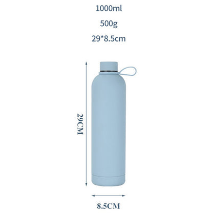 JUNSUNMAY 1000ml Large Capacity Candy Color 304 Stainless Steel Vacuum Water Bottle (BPA Free, No FDA Certificate)