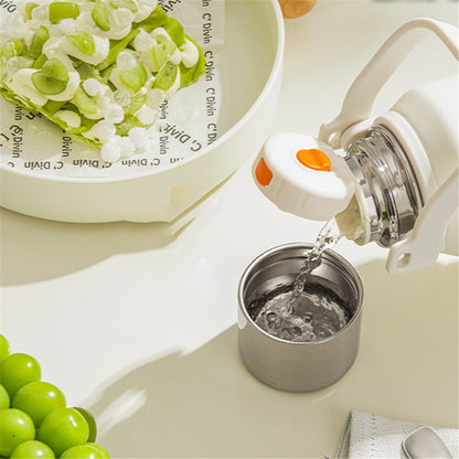 800ml Water Cup Stainless Steel Insulated Kettle with Strainer and Long Strap for Outdoor Sports (BPA Free, No FDA Certificate)