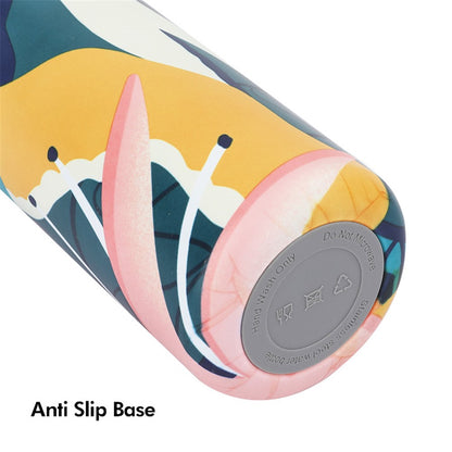 JUNSUNMAY 550ml Geometric Pattern 304 Stainless Steel Vacuum Insulated Water Bottle (BPA Free, No FDA)