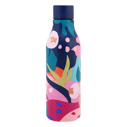 JUNSUNMAY 550ml Geometric Pattern 304 Stainless Steel Vacuum Insulated Water Bottle (BPA Free, No FDA)