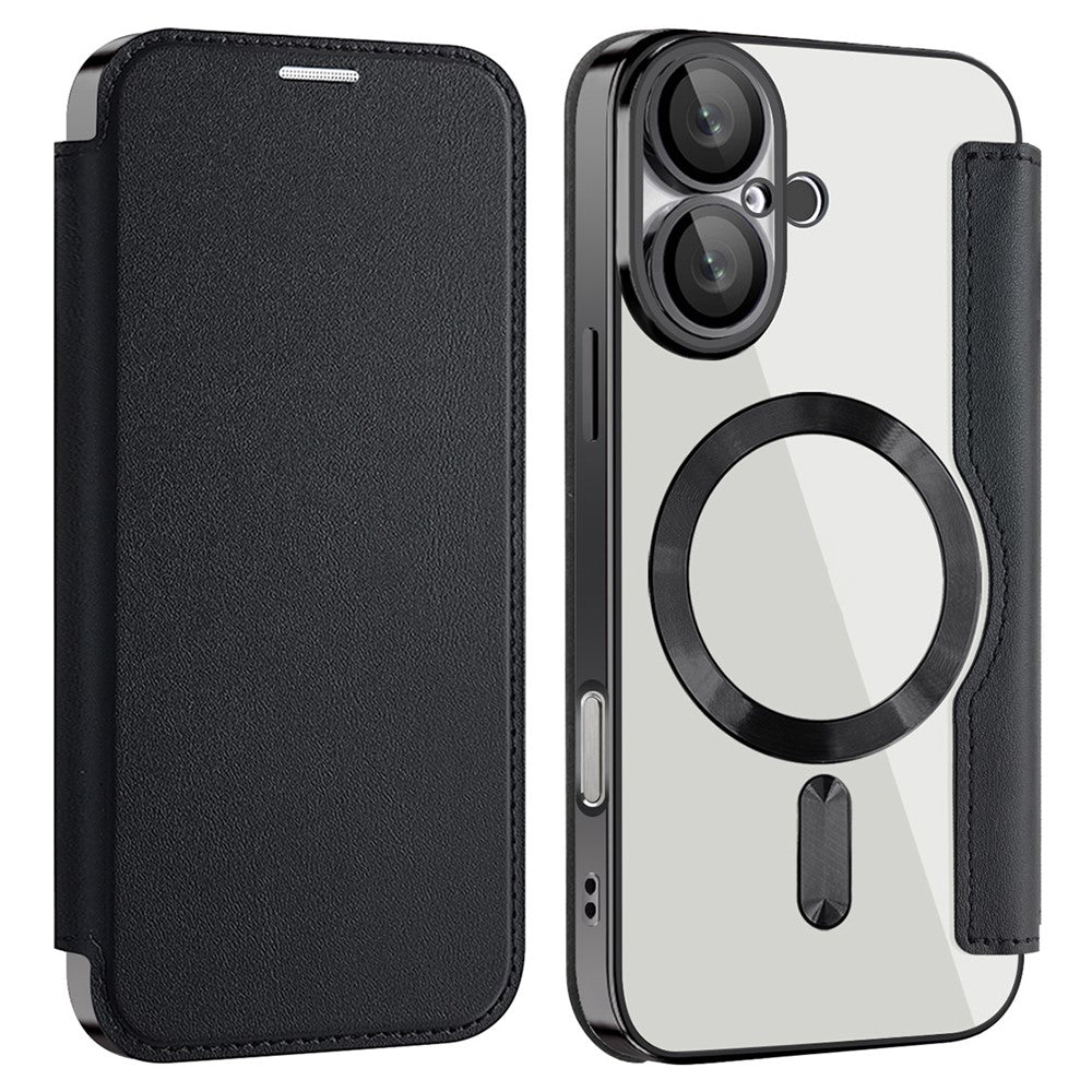 For iPhone 16 Magnetic Case RFID Blocking Leather Phone Cover