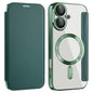 For iPhone 16 Magnetic Case RFID Blocking Leather Phone Cover