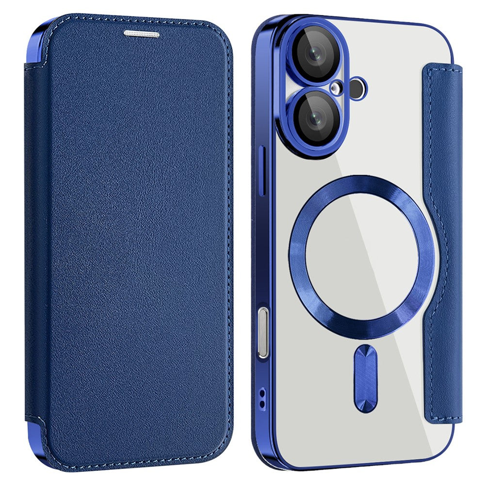 For iPhone 16 Magnetic Case RFID Blocking Leather Phone Cover