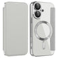 For iPhone 16 Magnetic Case RFID Blocking Leather Phone Cover