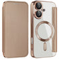 For iPhone 16 Magnetic Case RFID Blocking Leather Phone Cover