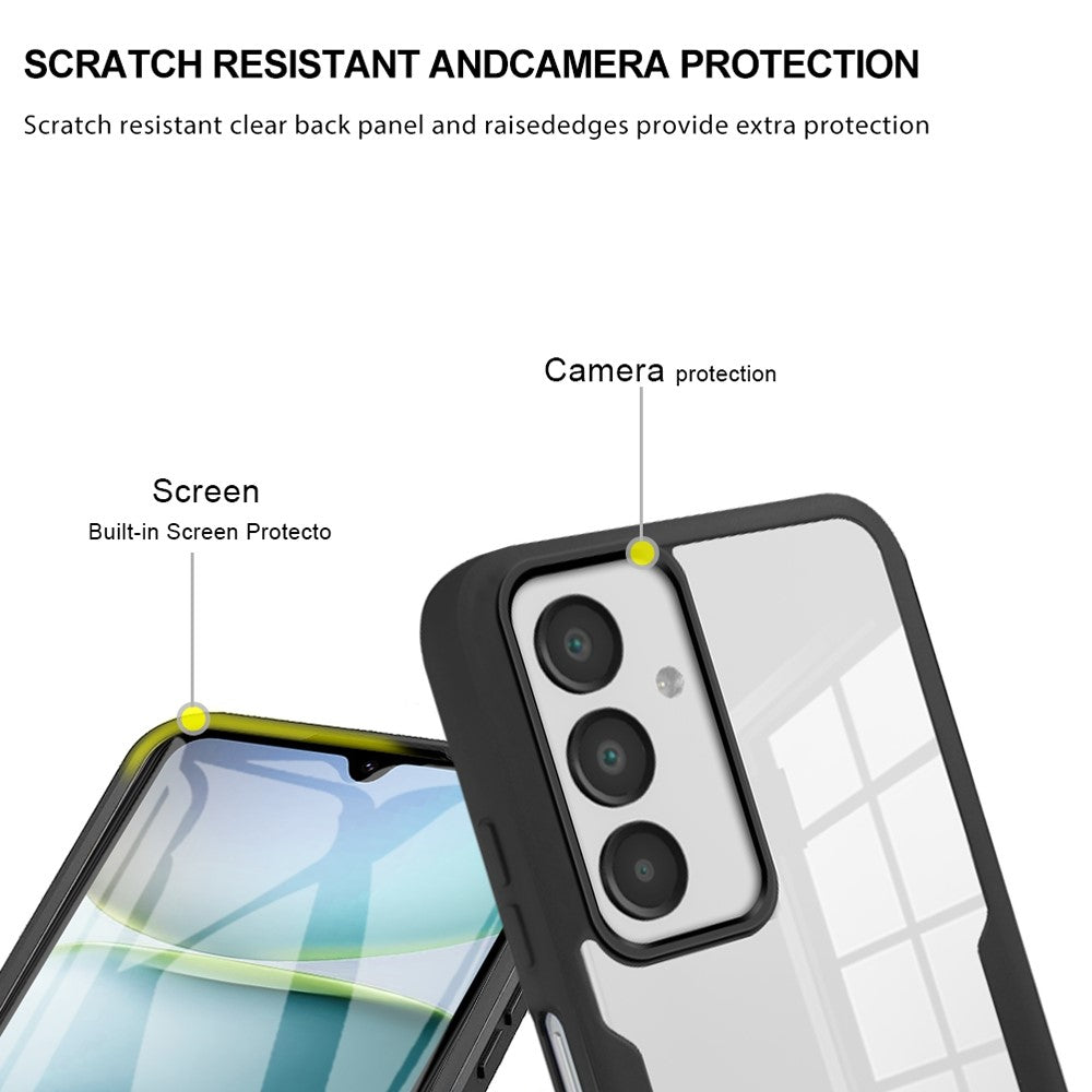 For Samsung Galaxy A17 5G / A16 5G / A16 4G Case Acrylic+TPU Clear Phone Cover with PET Screen Film