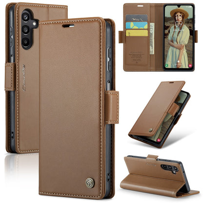 For Samsung Galaxy A16 5G / A16 4G Leather Case CASEME 023 RFID Blocking 3 Card Slot Mobile Cover