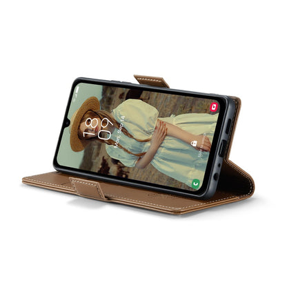 For Samsung Galaxy A16 5G / A16 4G Leather Case CASEME 023 RFID Blocking 3 Card Slot Mobile Cover