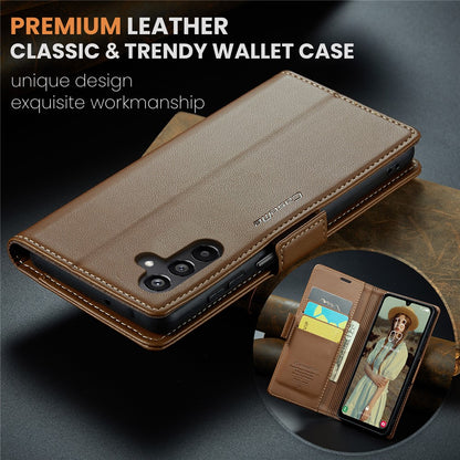 For Samsung Galaxy A16 5G / A16 4G Leather Case CASEME 023 RFID Blocking 3 Card Slot Mobile Cover