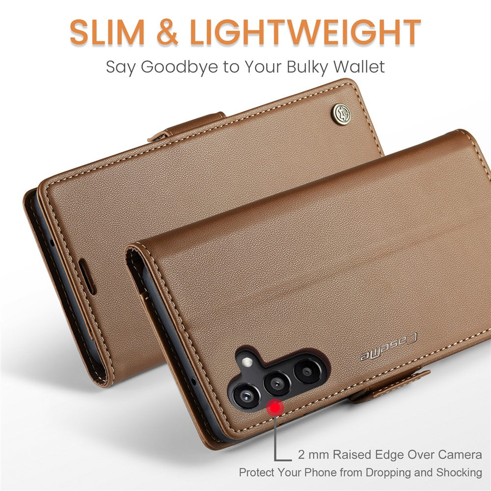 For Samsung Galaxy A16 5G / A16 4G Leather Case CASEME 023 RFID Blocking 3 Card Slot Mobile Cover