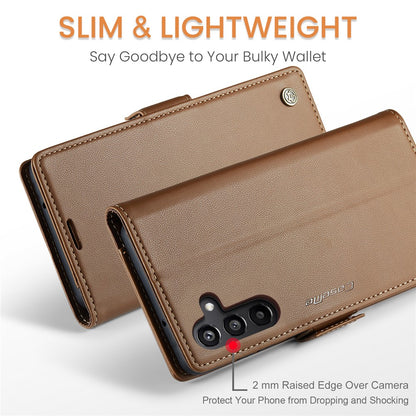 For Samsung Galaxy A16 5G / A16 4G Leather Case CASEME 023 RFID Blocking 3 Card Slot Mobile Cover