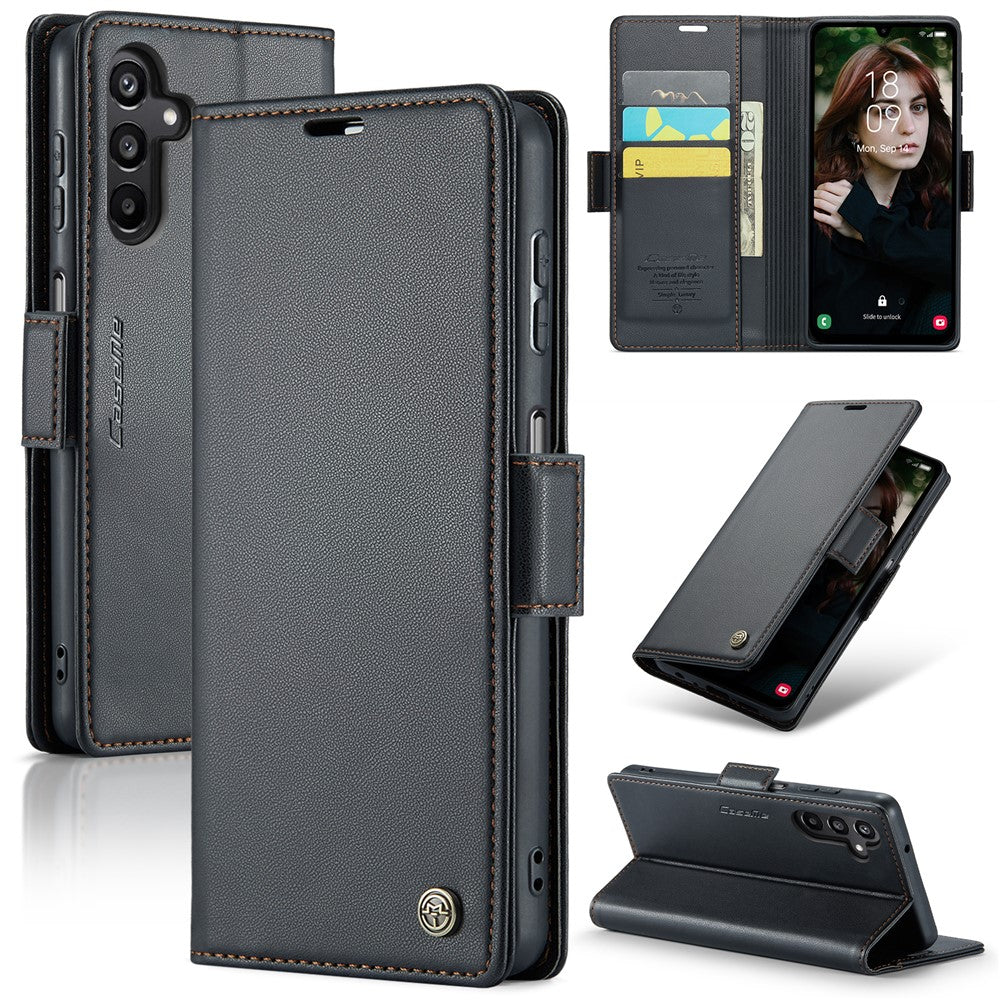 For Samsung Galaxy A16 5G / A16 4G Leather Case CASEME 023 RFID Blocking 3 Card Slot Mobile Cover