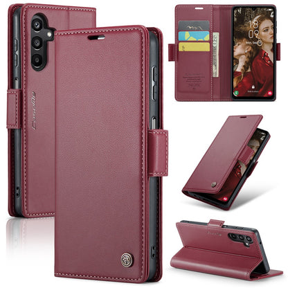 For Samsung Galaxy A16 5G / A16 4G Leather Case CASEME 023 RFID Blocking 3 Card Slot Mobile Cover