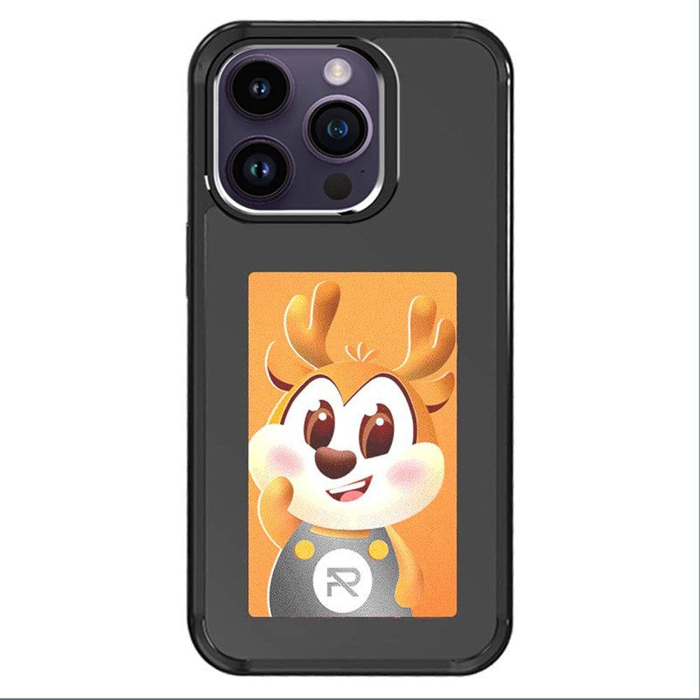 For iPhone 15 Pro Smart E-Ink Phone Case 4 Color HD 4 inch Display NFC DIY Customized Screen