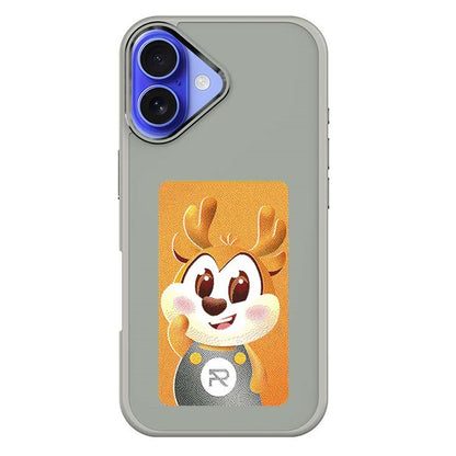 For iPhone 16 Plus Smart E-Ink Phone Case 4 Color HD 4 inch Display NFC DIY Customized Screen