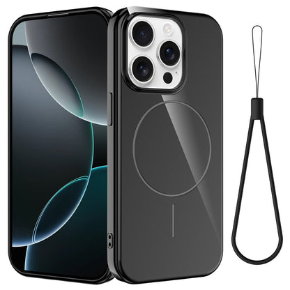 For iPhone 13 Pro Max Magnetic Case Compatible with MagSafe TPU Phone Back Cover with Lanyard