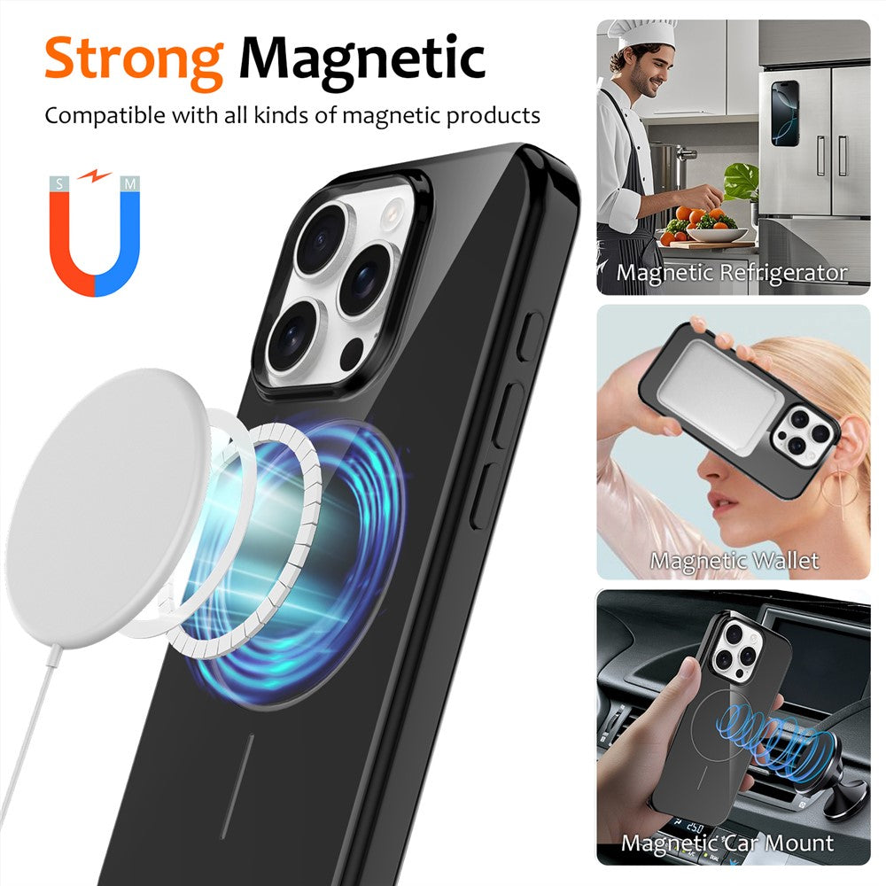 For iPhone 13 Pro Max Magnetic Case Compatible with MagSafe TPU Phone Back Cover with Lanyard
