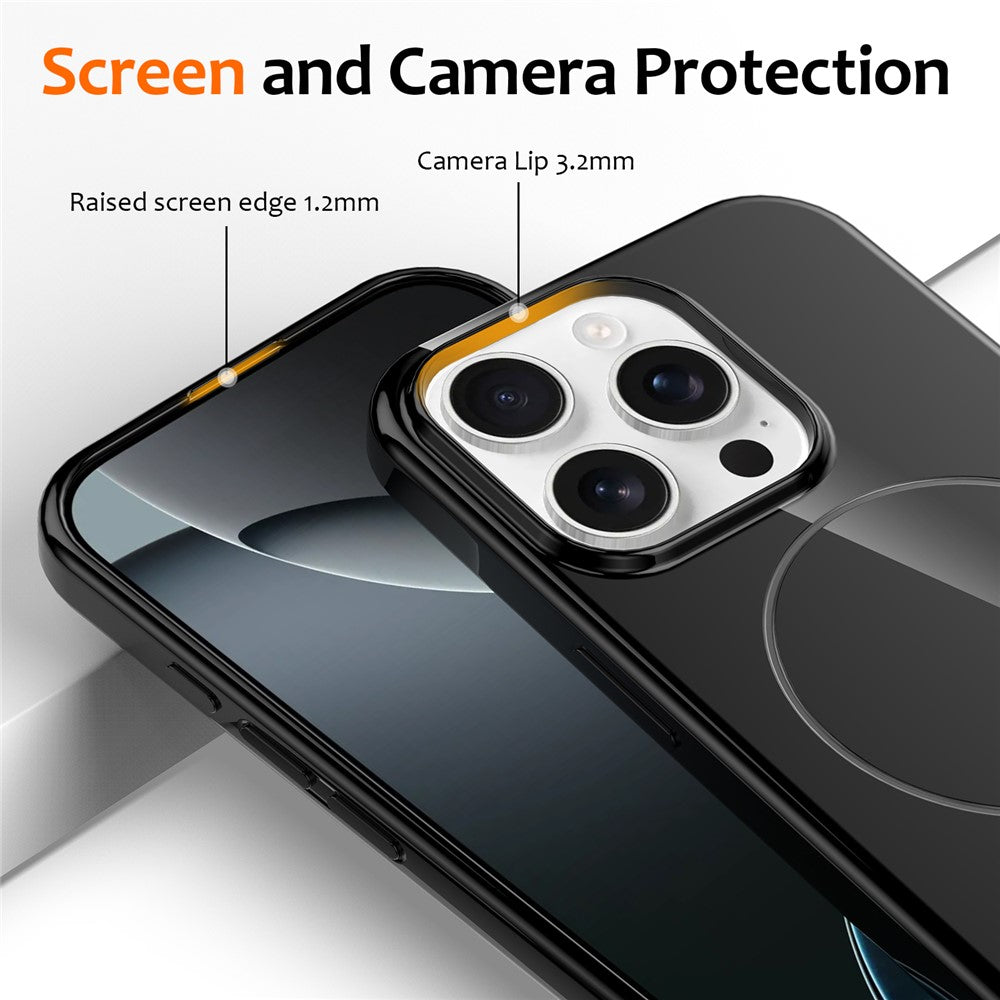 For iPhone 13 Pro Max Magnetic Case Compatible with MagSafe TPU Phone Back Cover with Lanyard