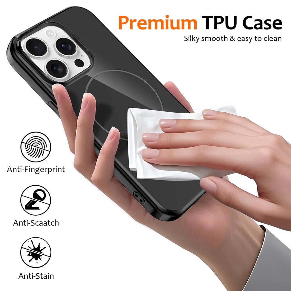 For iPhone 13 Pro Max Magnetic Case Compatible with MagSafe TPU Phone Back Cover with Lanyard