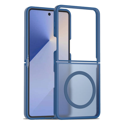 For Samsung Galaxy Z Flip7 5G Case Compatible with MagSafe TPU Frame Acrylic Back Phone Cover Skin Touch