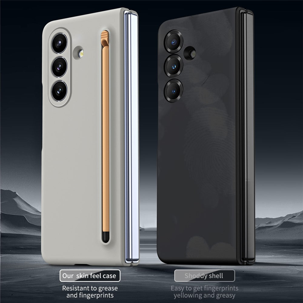 For Samsung Galaxy Z Fold7 5G Phone Case with Tempered Glass Film Hard PC Back Cover with Stylus