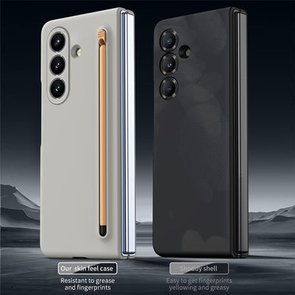 For Samsung Galaxy Z Fold7 5G Phone Case with Tempered Glass Film Hard PC Back Cover with Stylus