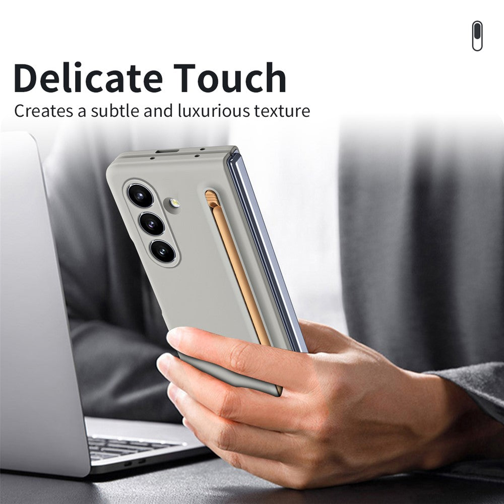 For Samsung Galaxy Z Fold7 5G Phone Case with Tempered Glass Film Hard PC Back Cover with Stylus