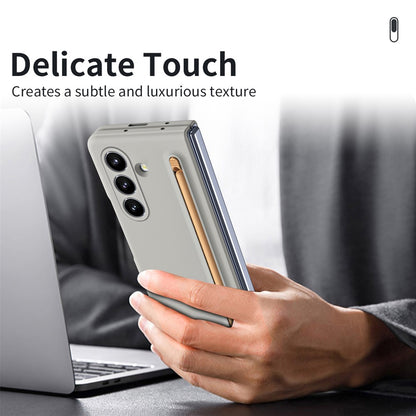 For Samsung Galaxy Z Fold7 5G Phone Case with Tempered Glass Film Hard PC Back Cover with Stylus