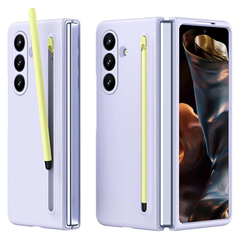 For Samsung Galaxy Z Fold7 5G Phone Case with Tempered Glass Film Hard PC Back Cover with Stylus