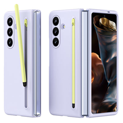 For Samsung Galaxy Z Fold7 5G Phone Case with Tempered Glass Film Hard PC Back Cover with Stylus