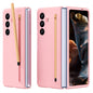 For Samsung Galaxy Z Fold7 5G Phone Case with Tempered Glass Film Hard PC Back Cover with Stylus