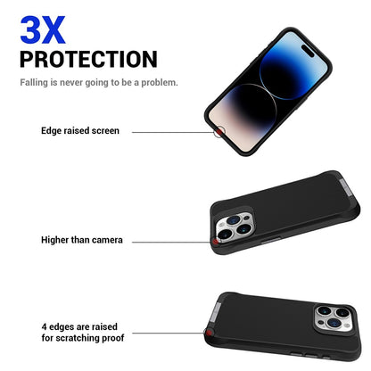 For iPhone 13 Pro Max Magnetic Case PC + TPU Phone Cover with Hidden Kickstand