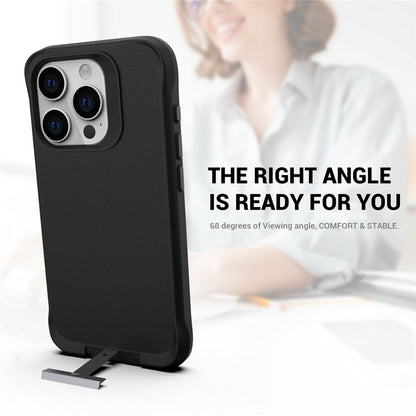 For iPhone 13 Pro Max Magnetic Case PC + TPU Phone Cover with Hidden Kickstand
