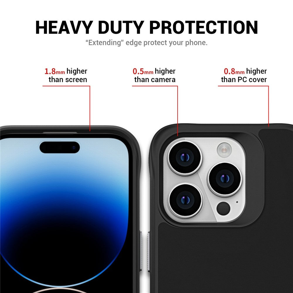 For iPhone 13 Pro Max Magnetic Case PC + TPU Phone Cover with Hidden Kickstand