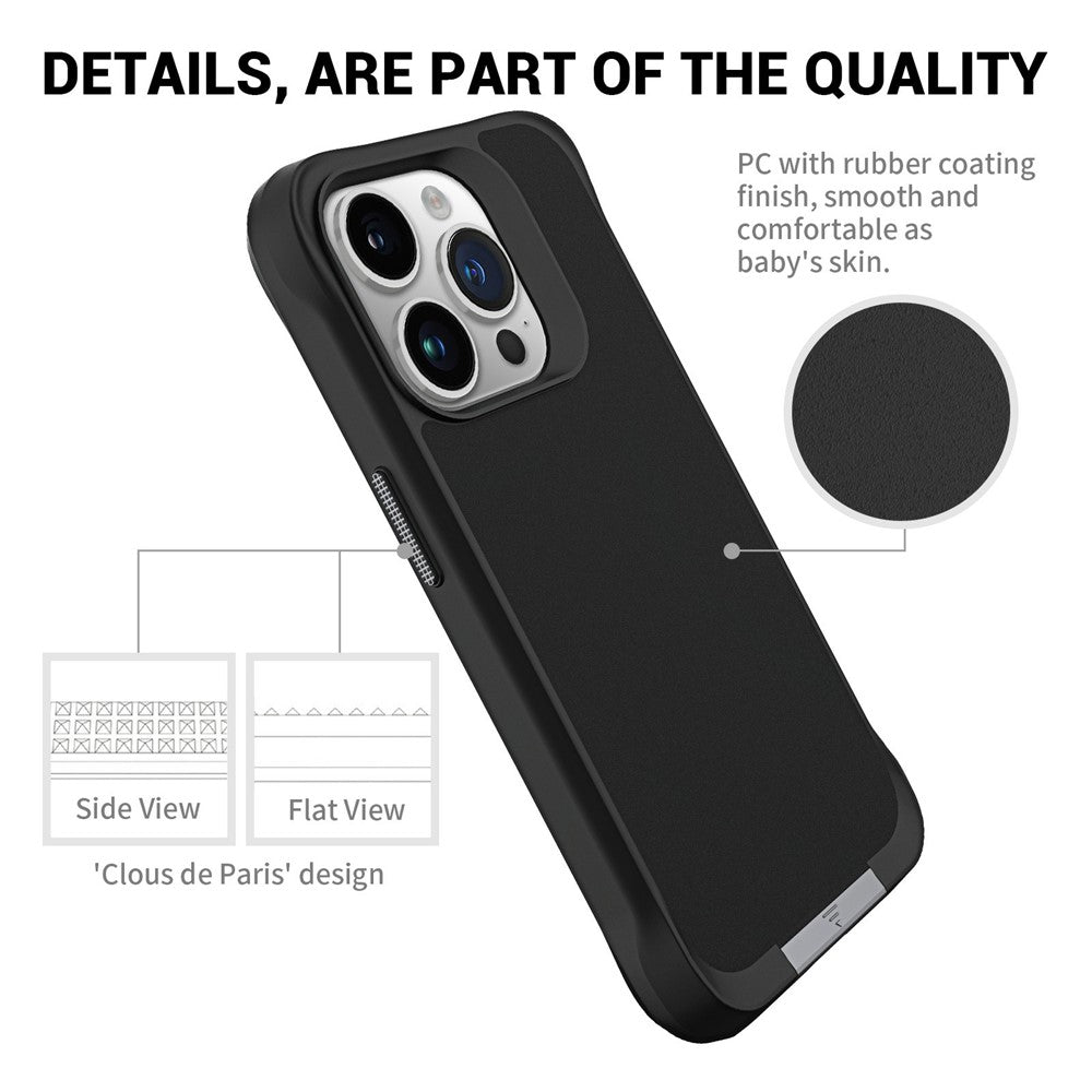 For iPhone 13 Pro Max Magnetic Case PC + TPU Phone Cover with Hidden Kickstand