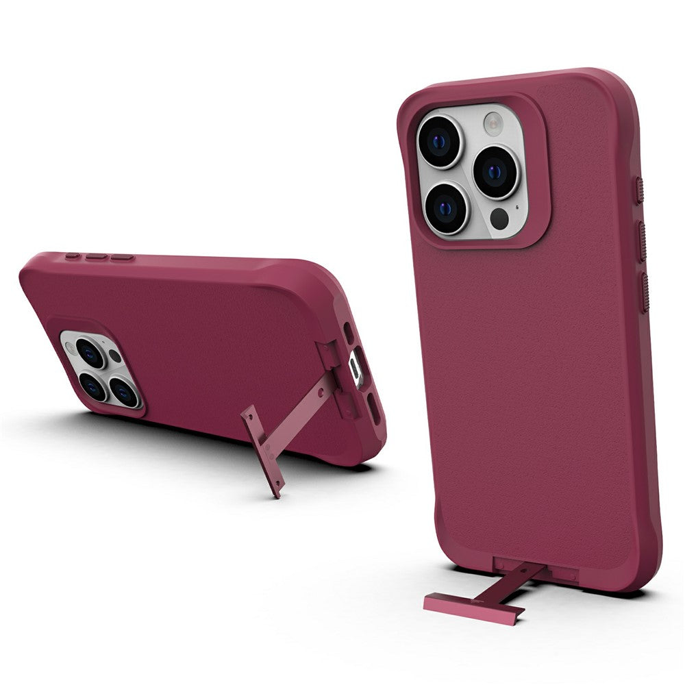 For iPhone 13 Pro Max Magnetic Case PC + TPU Phone Cover with Hidden Kickstand