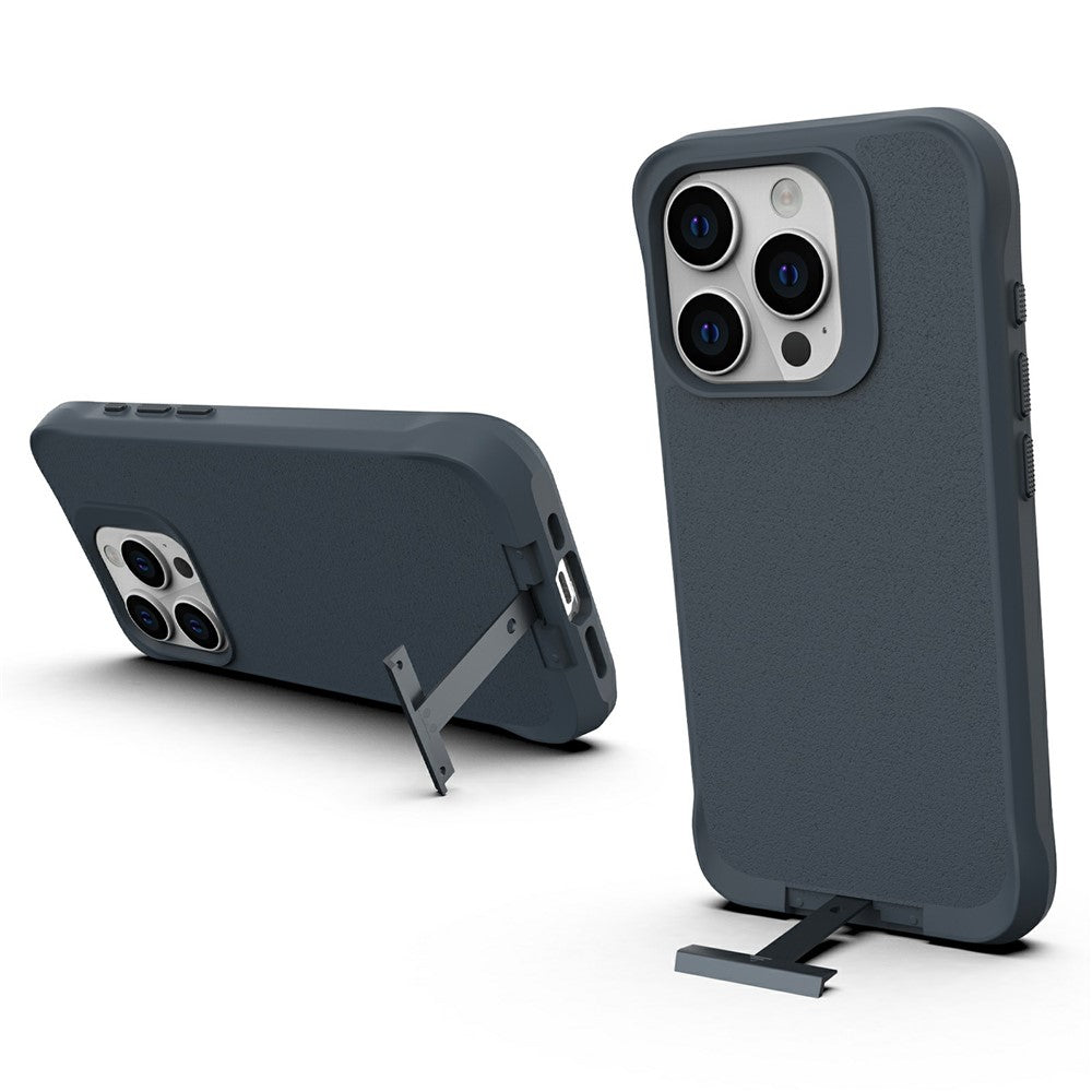 For iPhone 13 Pro Max Magnetic Case PC + TPU Phone Cover with Hidden Kickstand