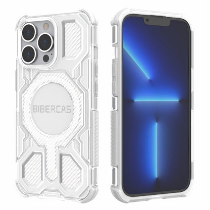 BIBERCAS J-16 Transparent Series For iPhone 13 Pro Case Compatible with MagSafe TPU + PC Phone Cover