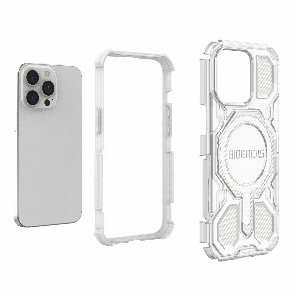 BIBERCAS J-16 Transparent Series For iPhone 13 Pro Case Compatible with MagSafe TPU + PC Phone Cover