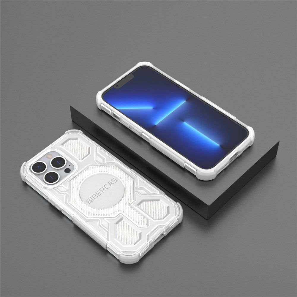 BIBERCAS J-16 Transparent Series For iPhone 13 Pro Case Compatible with MagSafe TPU + PC Phone Cover