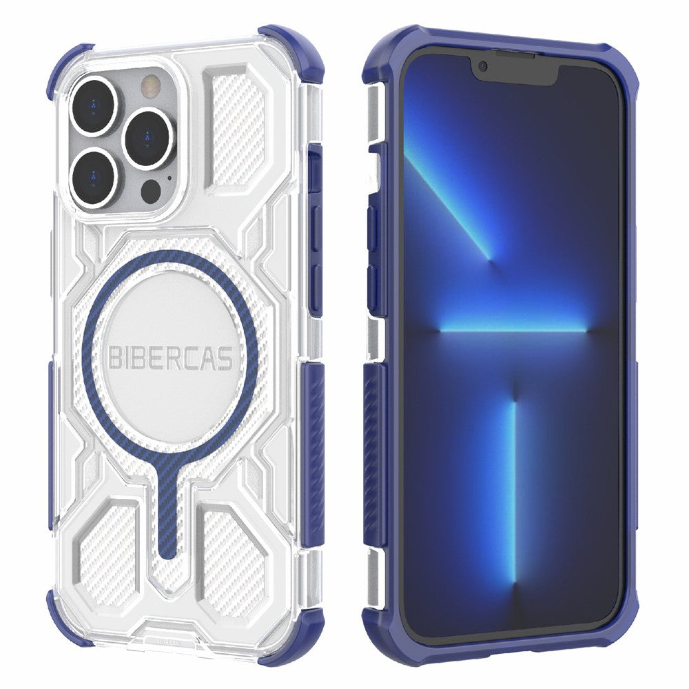 BIBERCAS J-16 Transparent Series For iPhone 13 Pro Case Compatible with MagSafe TPU + PC Phone Cover