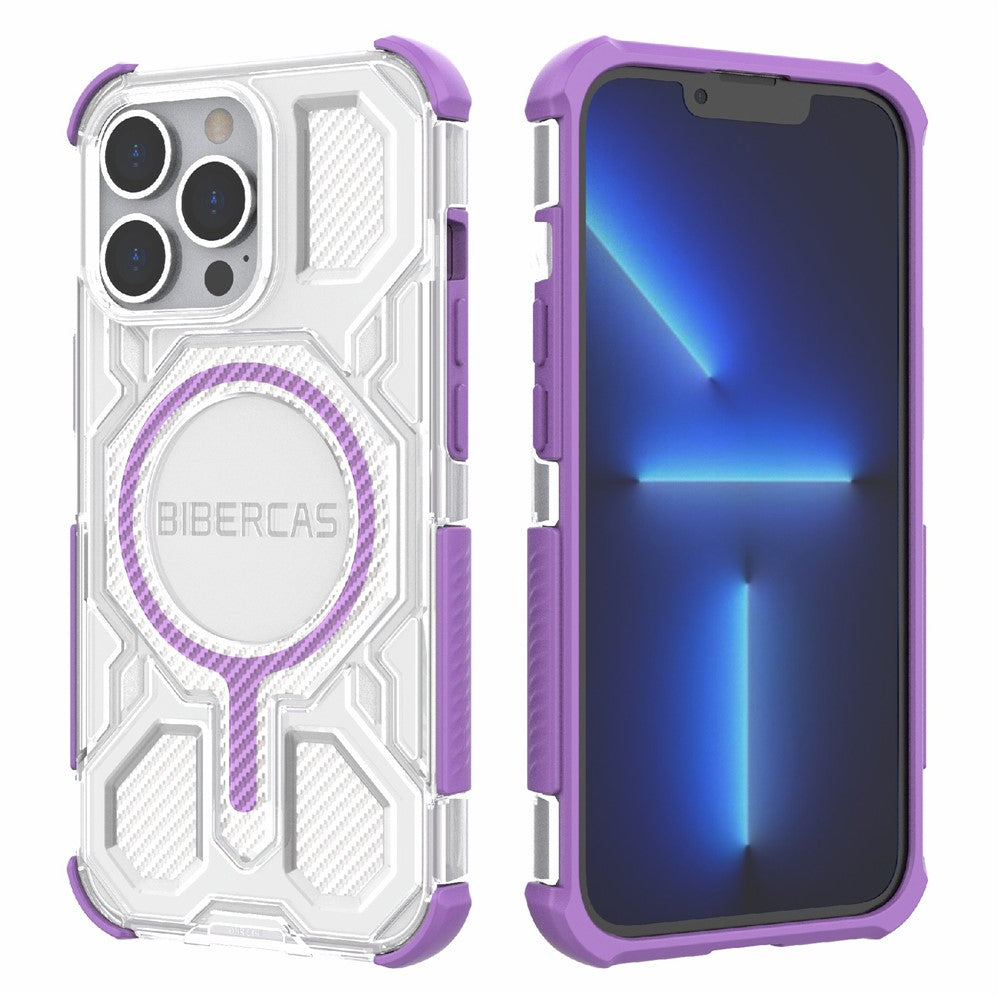 BIBERCAS J-16 Transparent Series For iPhone 13 Pro Case Compatible with MagSafe TPU + PC Phone Cover