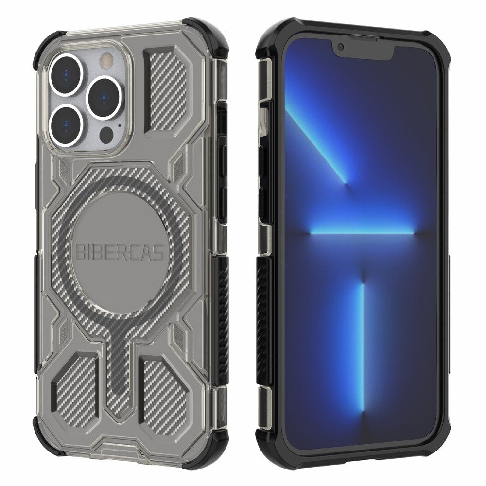 BIBERCAS J-16 Transparent Series For iPhone 13 Pro Case Compatible with MagSafe TPU + PC Phone Cover