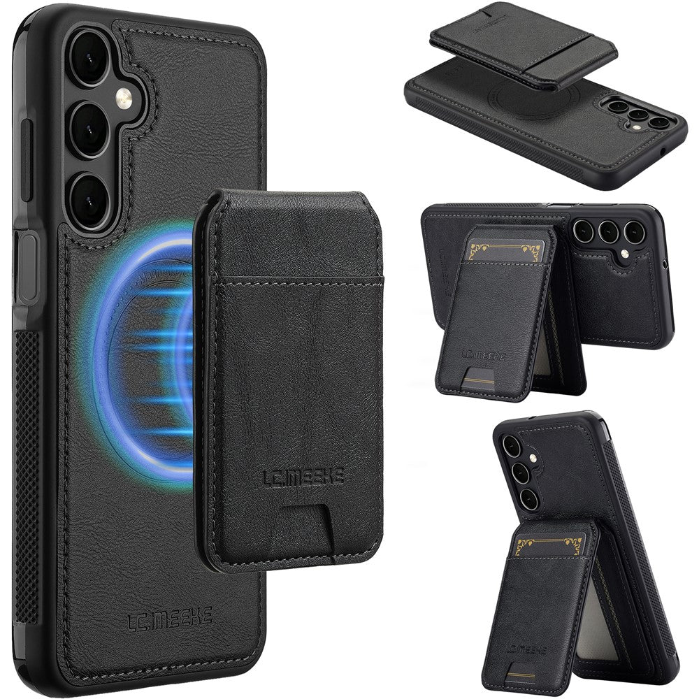 LC.IMEEKE L3 For Samsung	Galaxy A17 5G Magnetic Case Detachable Card Holder Leather TPU Mobile Cover